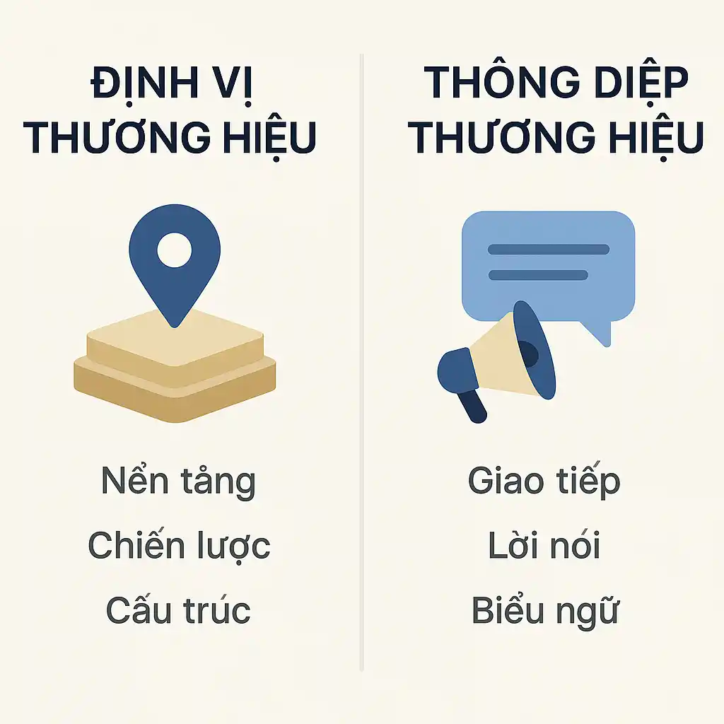 Định vị thương hiệu - Định vị vs Thương hiệu